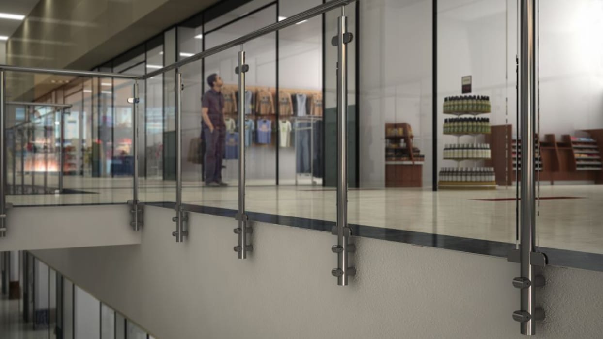Sistema GLASSFIT inoxidable con vidrio