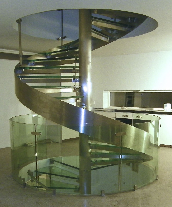Escalera de caracol vidrio 2