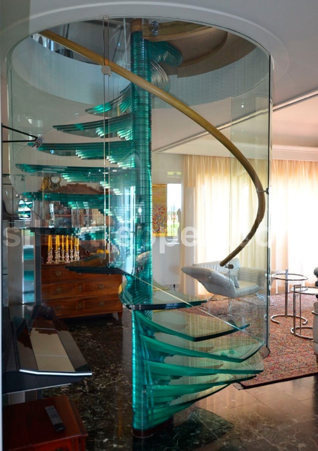 Escalera de caracol vidrio 4